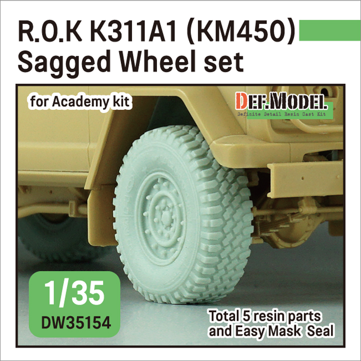 DEF.MODEL[DW35154]1/35 現用 韓国 K311A1(KM450)トラック 自重変形