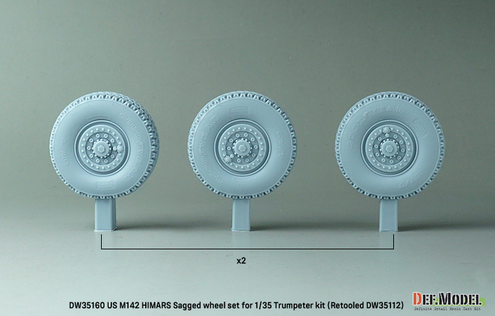 DEF.MODEL[DW35160]1/35 現用 アメリカ M142ハイマース 自重変形タイヤ