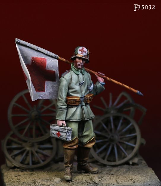 Darius Miniatures[DMF35032]1/35 WWI 独 ドイツ帝国陸軍 赤十字旗を