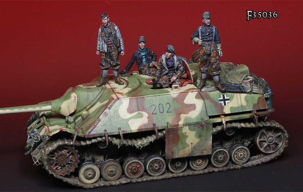 Darius Miniatures[DMF35036]1/35 WWII 独 IV号駆逐戦車ラング用装備品&武装SS戦車兵セット