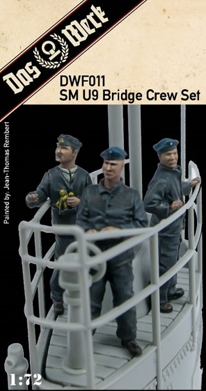 ダス・ヴェルク[USCDWF011]1/72 WW.I ドイツ Uボート SM U9用 船橋クルーフィギュアセット (3体)