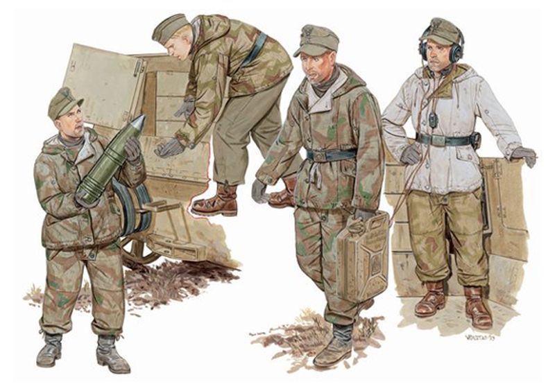 タミヤ ドラゴン ドイツ軍1/35 冬季 車輌 歩兵 装備３点セット - 模型 