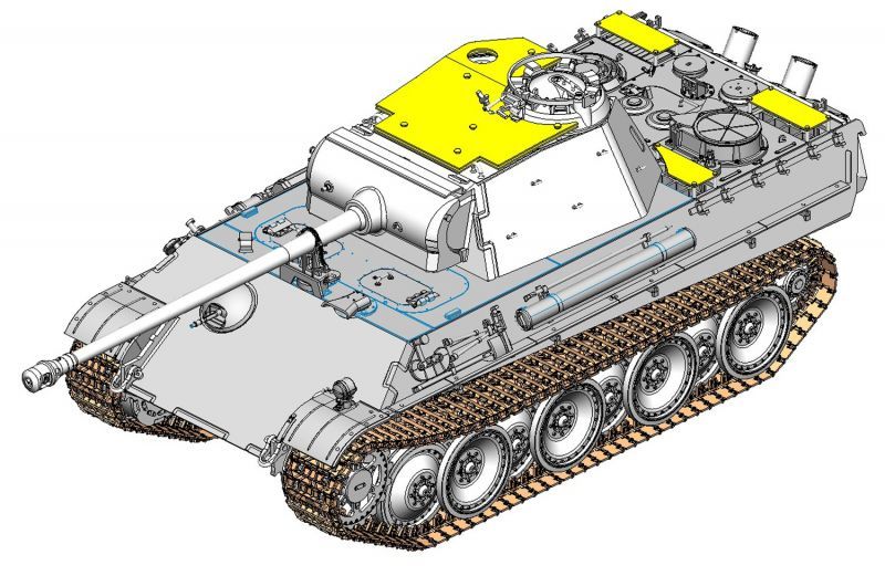 ドラゴンモデル[DR6897]1/35 WW.II ドイツ軍 パンターG型 後期生産型 対空増加装甲タイプ