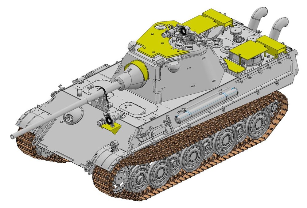 ドラゴンモデル[D6917] 1/35 WW.II ドイツ軍 パンターF型 対空増加装甲 