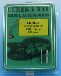 EUREKA XXL[ER-2506]1/25 WWII ドイツIV号戦車用牽引ケーブルセット