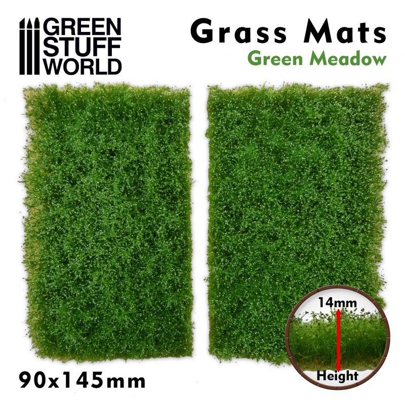 グリーンスタッフワールド[GSWD-10337]ジオラマ素材 芝マットカット版 新緑の牧草地