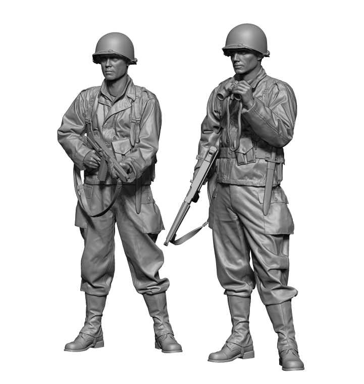 H3 Models[HS16066]1/16 WWII アメリカ レンジャー部隊員セット(2体入)