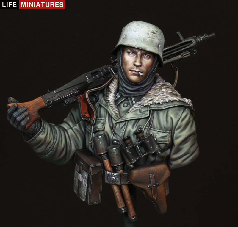 ライフミニチュア 1 16 第二次世界大戦 ドイツ武装親衛隊 MG42射撃手 