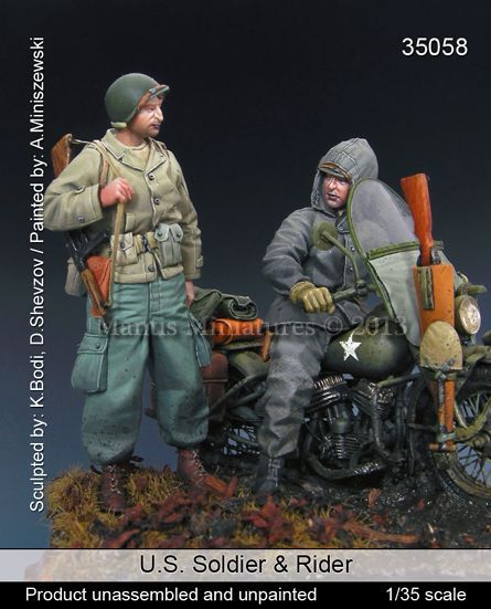 ミニアート 1/35 アメリカ軍バイクWLAライダー付 プラモデル(品) (shin-