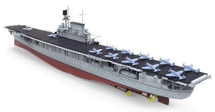 モンモデル[MENPS-005]1/700 アメリカ海軍 航空母艦 エンタープライズ (CV-6)