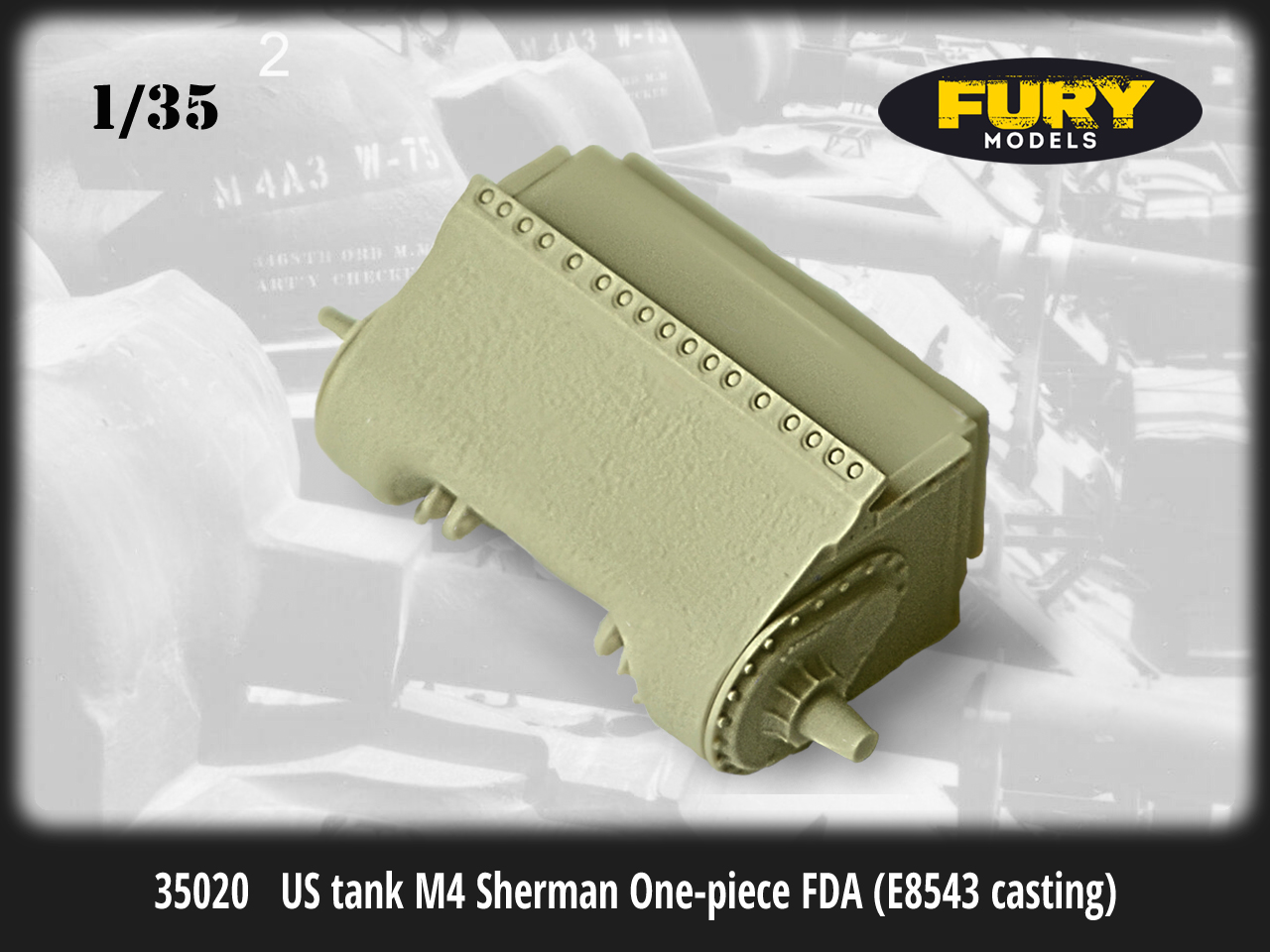 Furymodels Fm350 1 35 M4シャーマン戦車用ワンピースデファレンシャルカバー 鋳造型 E8543 M S Models Web Shop