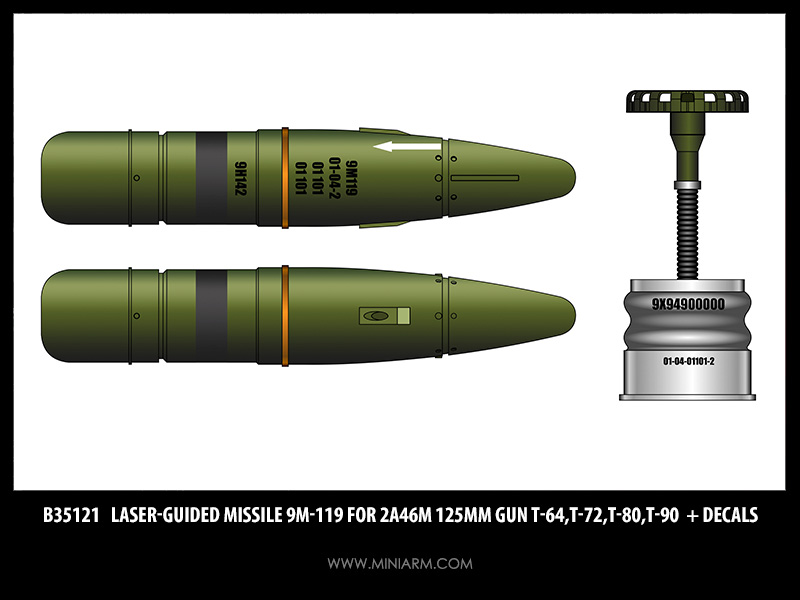 Miniarm[B35121]1/35 T-64/T-72/T-80/T-90 9M-119 レフレークス 砲口