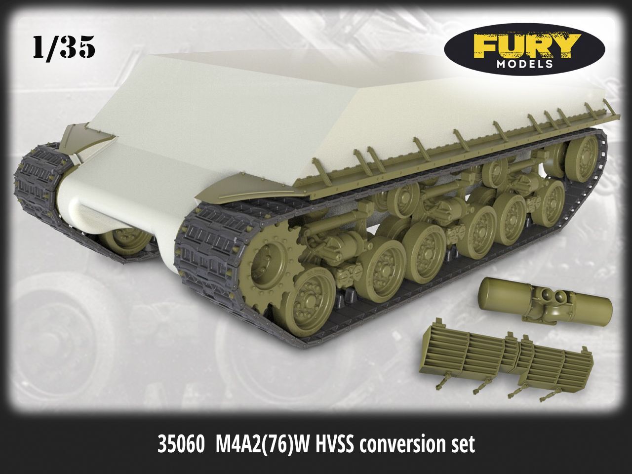 Fury Models [FM35060]1/35 WWII 米/露 M4A2(76)Wシャーマン戦車用  HVSSサスペンションコンバージョンセット(ズベズダ用)