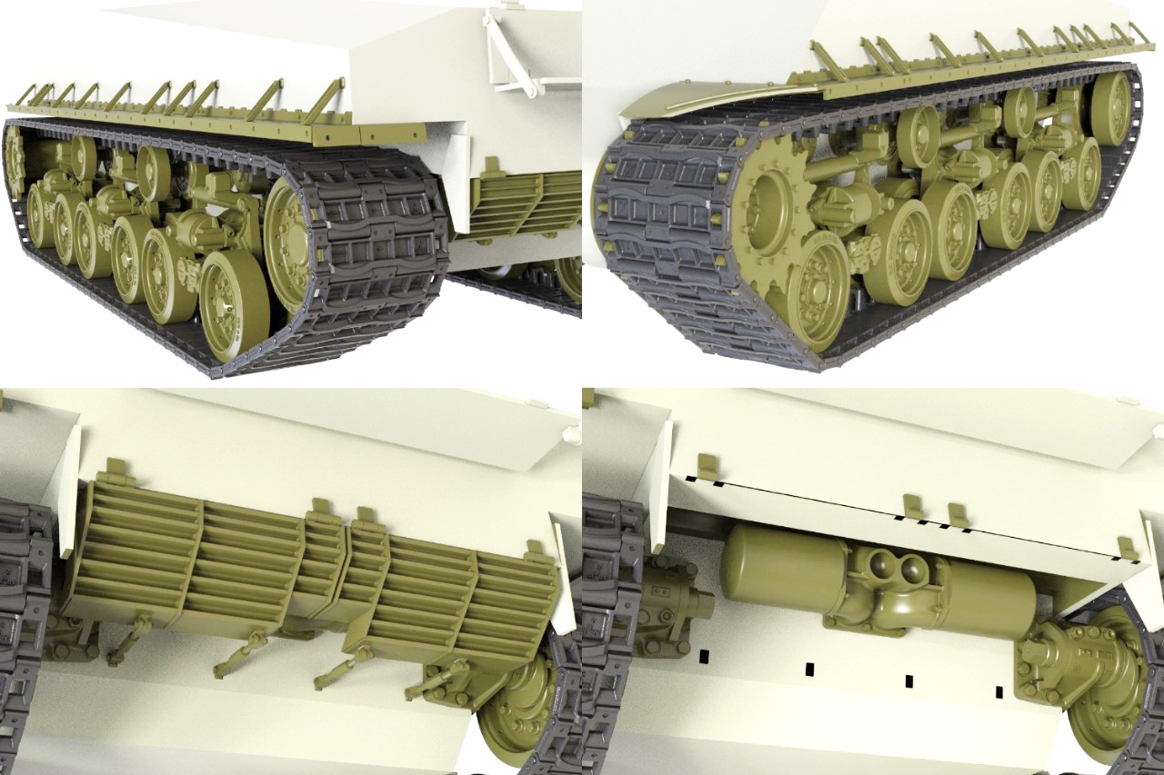 Fury Models [FM35060]1/35 WWII 米/露 M4A2(76)Wシャーマン戦車用  HVSSサスペンションコンバージョンセット(ズベズダ用)