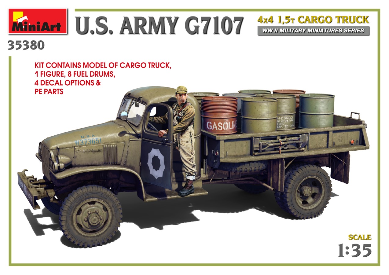 ミニアート 1/35 アメリカ軍 G7107 1.5t 4x4 カーゴトラック 金属