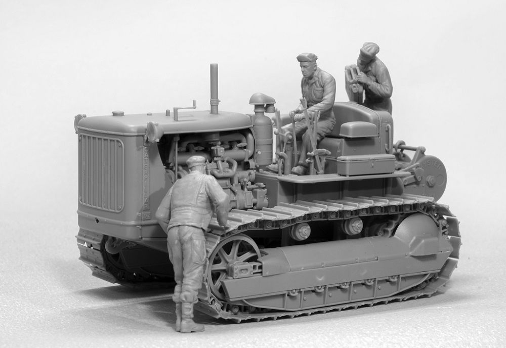 ミニアート[MA35225]1/35 米軍トラクター牽引ウインチ付 兵士３体付