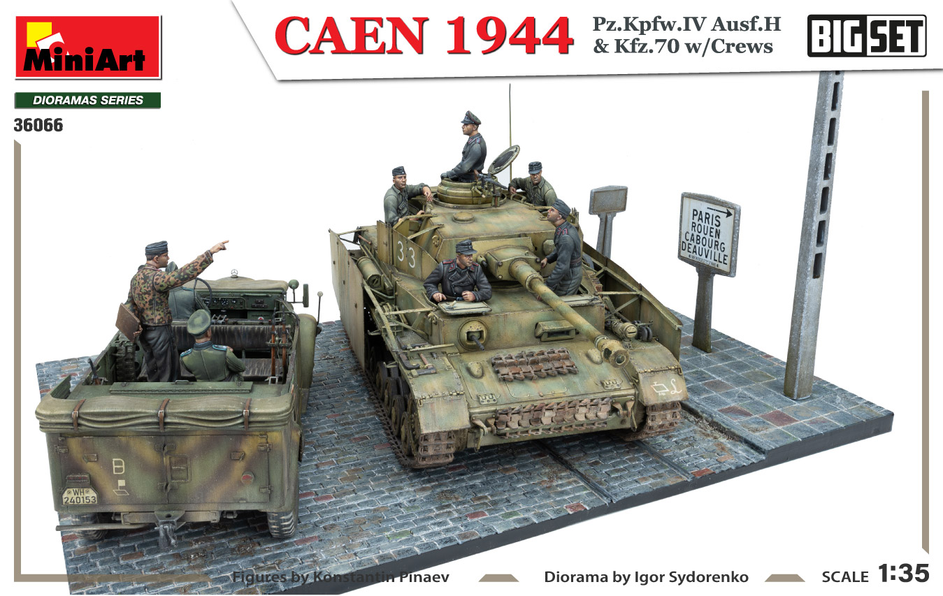 ミニアート[MA36066]1/35 カーン 1944年 IV号戦車 Ausf.H & Kfz.70 w