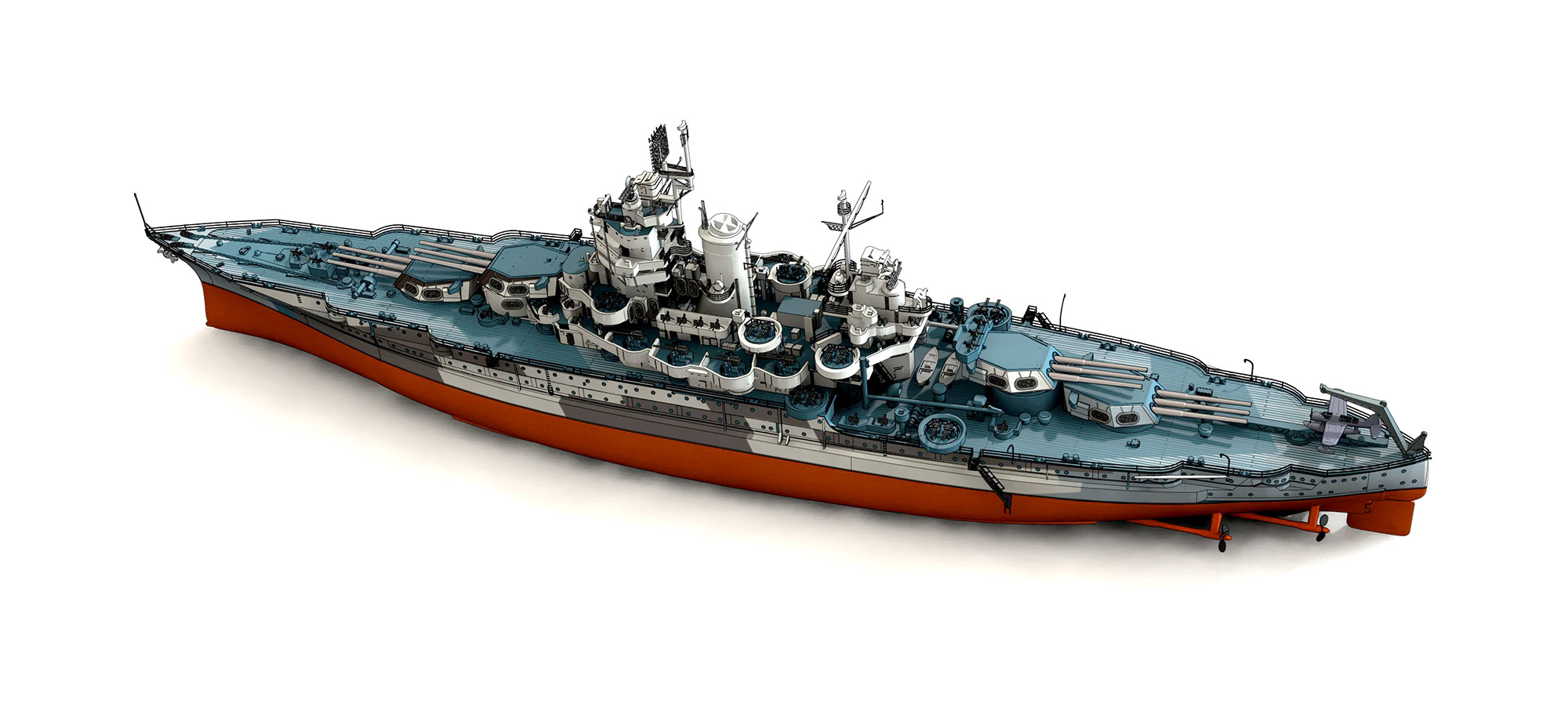 オレンジホビー[N07-170]1/700 WWII アメリカ海軍戦艦BB-40 ニューメキシコ 1944