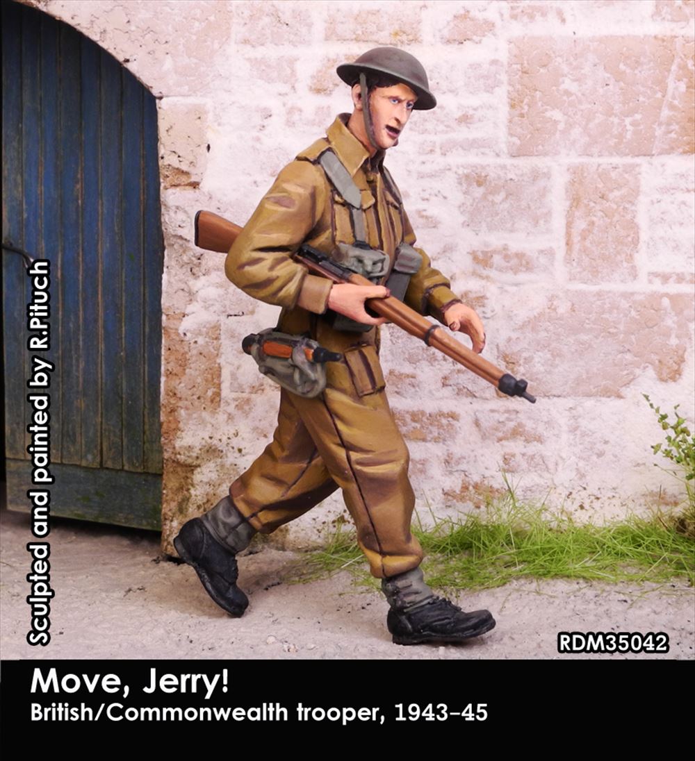 Rado Miniatures[RDM35042]1/35 WWII 歩け！ジェリー！イギリス陸軍歩兵 エンフィールドNo.4を持つ英兵 1943