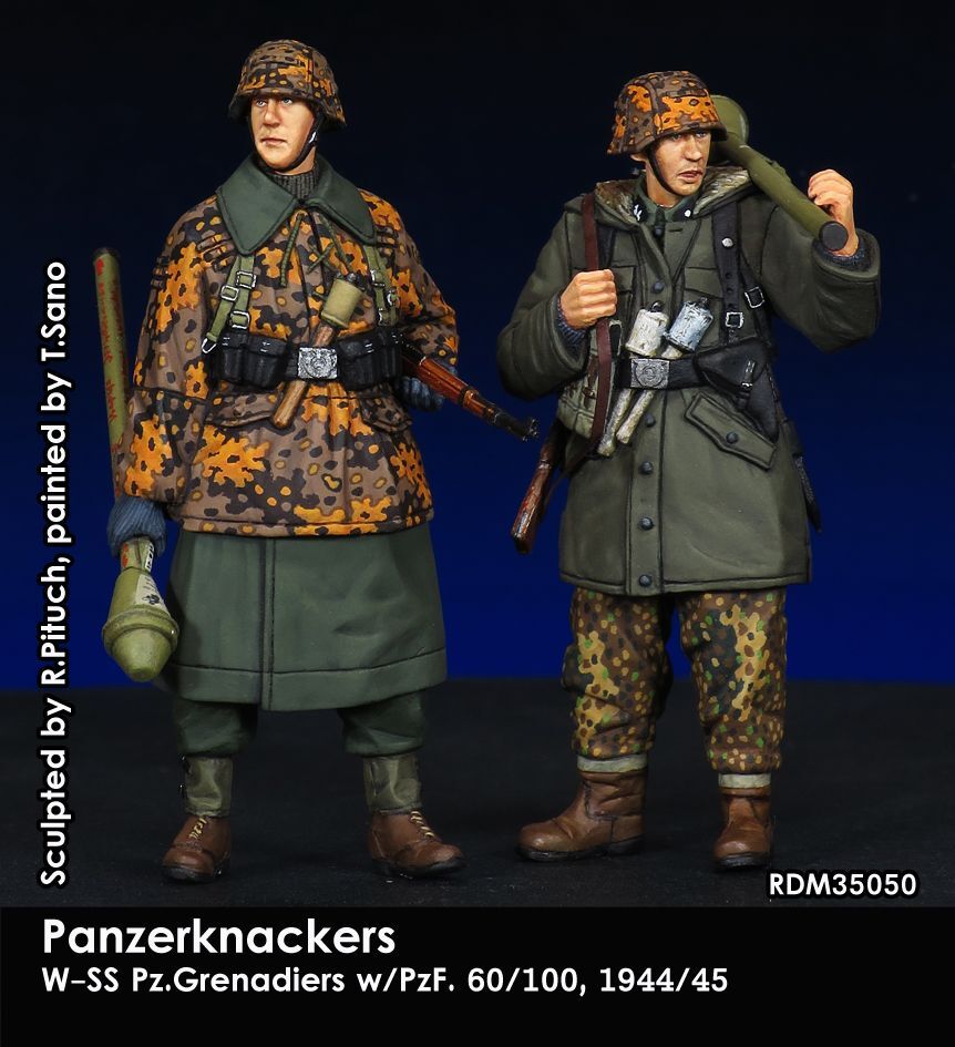 Rado Miniatures[RDM35050]1/35 WWII ドイツ武装SS擲弾兵 パンツァーファウストチーム 1944〜45(2体セット)