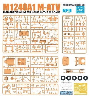 ライフィールドモデル[RFM4801]1/48 M1240A1 M-ATV MRAPw/フル