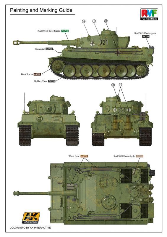 ライフィールドモデル[RFM5003]1/35 ティーガーI初期型 第503重戦車大隊 東部戦線1943(フルインテリア付)