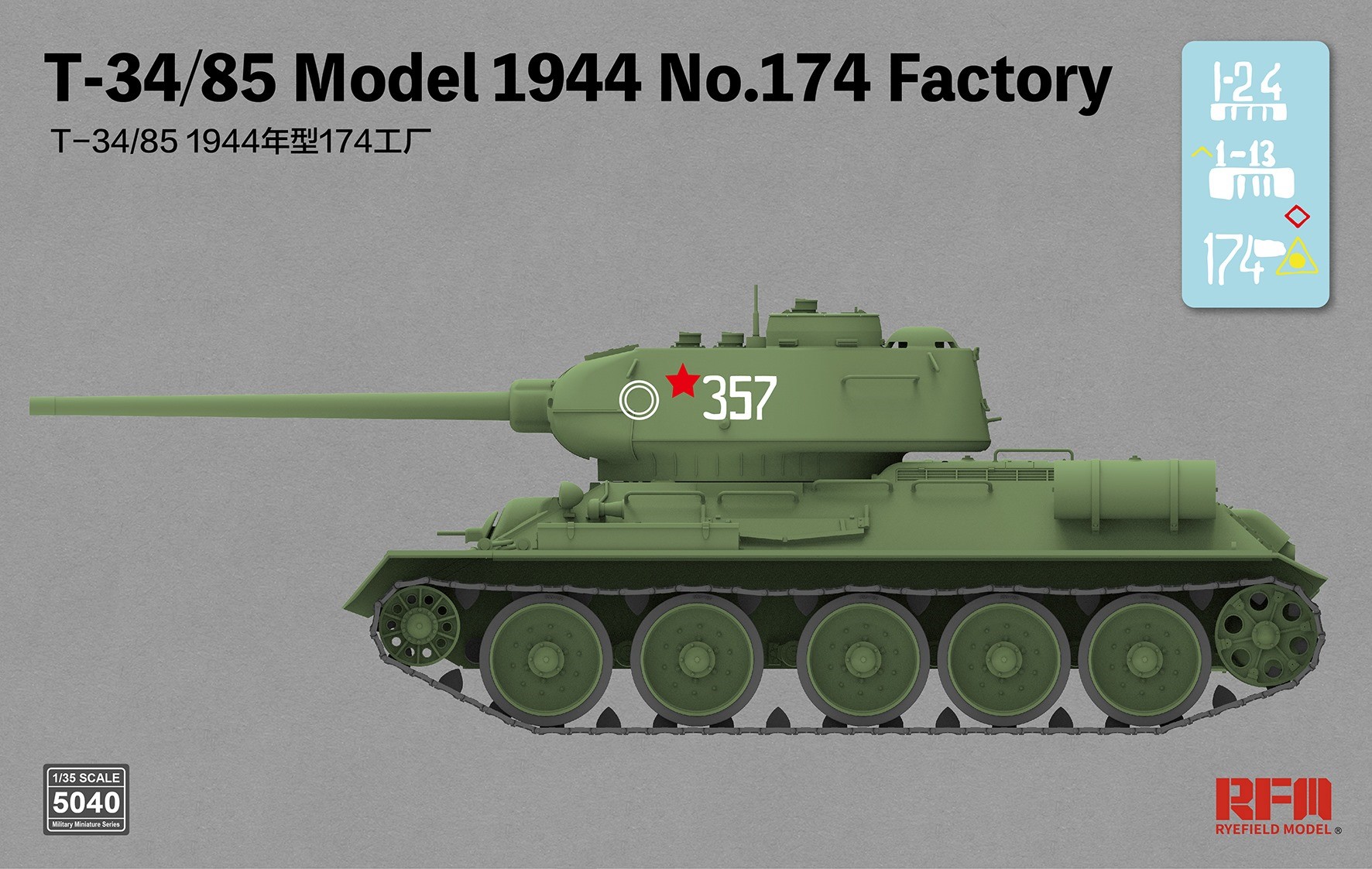 ライフィールドモデル[RFM5040]1/35 T-34/85 Mod.1944第174工場 - M.S