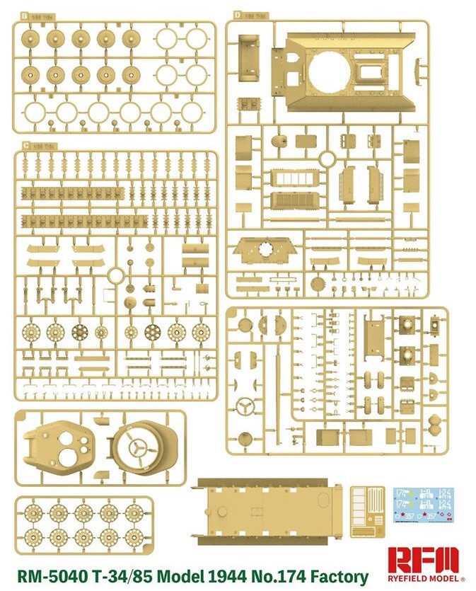 ライフィールドモデル[RFM5040]1/35 T-34/85 Mod.1944第174工場 - M.S