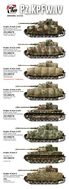 ボーダーモデル[BT001] 1/35 ドイツIV号戦車 G型 （中/後期型）