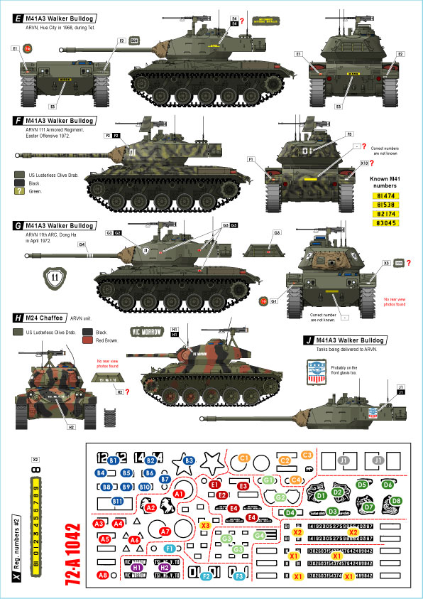 Star Decals Sd72 A1042 1 72 Arvn 1 南ベトナム陸軍所属の米製戦車 M24 M41 M48a3 M S Models Web Shop