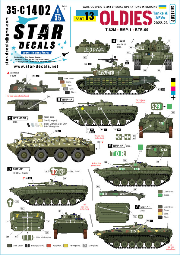 STAR DECALS[SD35-C1402]1/35 現用 ウクライナの戦争＃13 ウクライナ軍