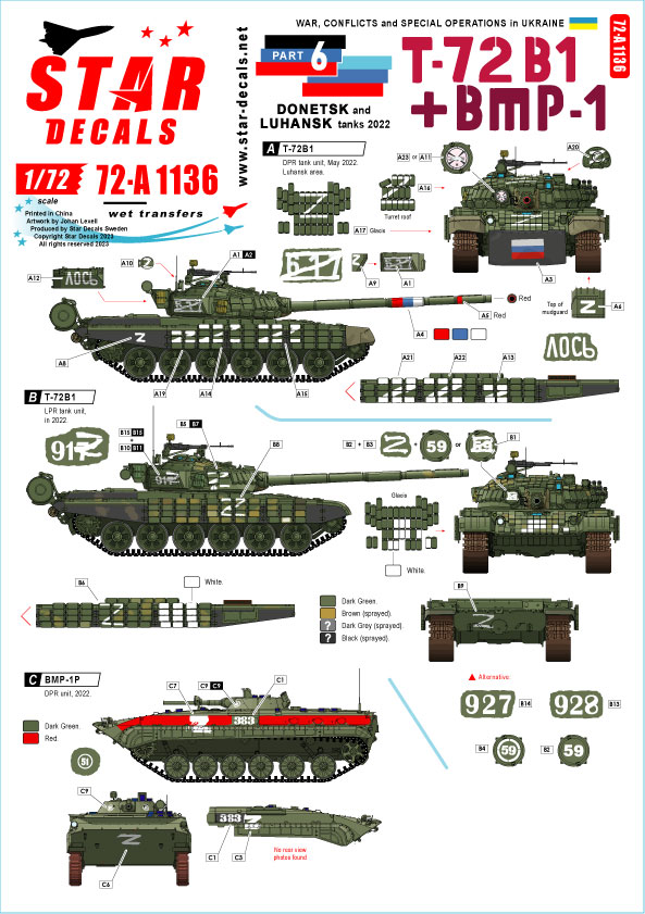 STAR DECALS[SD72-A1136]1/72 現用 ウクライナの戦争＃6 ドネツク