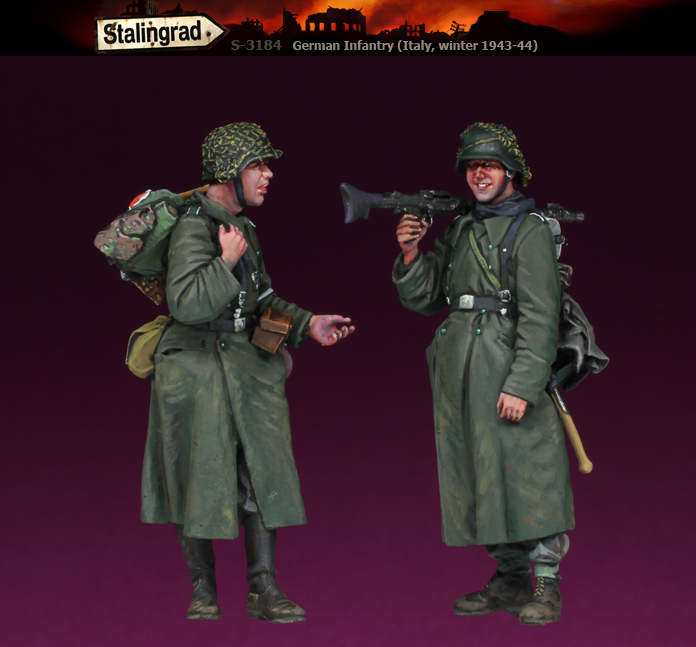 スターリングラード[ST3184]1/35 WWII ドイツ歩兵 冬装備の射撃手と