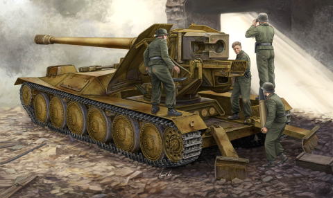トランペッター[TR05523] 1/35　ドイツ軍 ヴァッフェントレーガ“クルップ”128mm対戦車自走砲