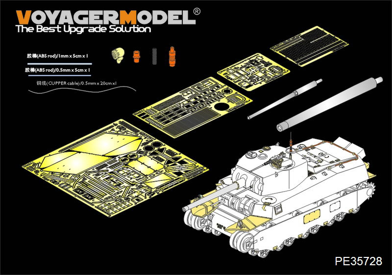 VoyagerModel [PE35728] 1/35 WWII米 M6重戦車 エッチングセット