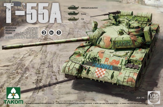 タコム[TKO2056]1/35 ロシア軍 T－55A 中戦車 3 in 1