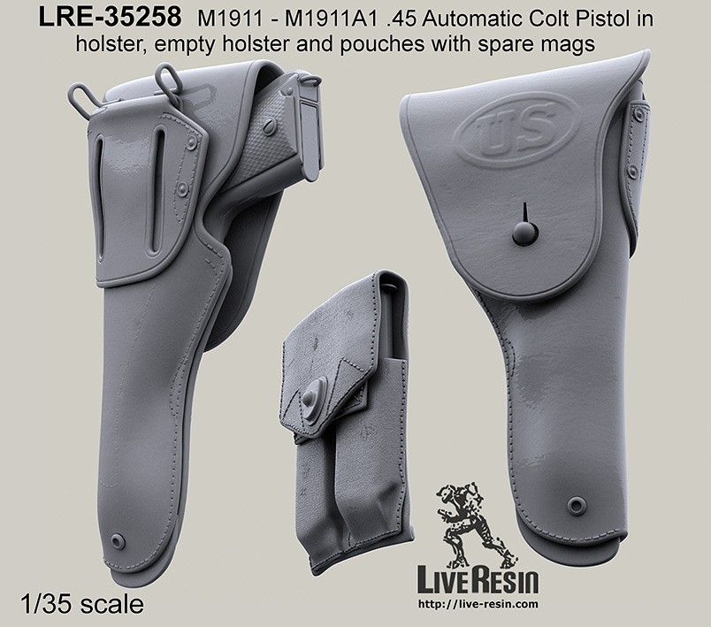 Live Resin Lre 1 35 コルトガバメントホルスター 2種計11個 弾薬ポーチ 7個 M S Models Web Shop