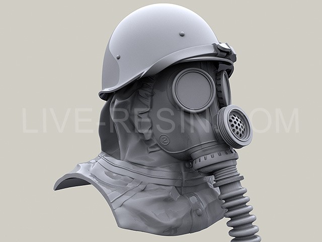 Live Resin[LRE35272]1/35 PMG-2ガスマスク着用ヘッド(4)(6個)