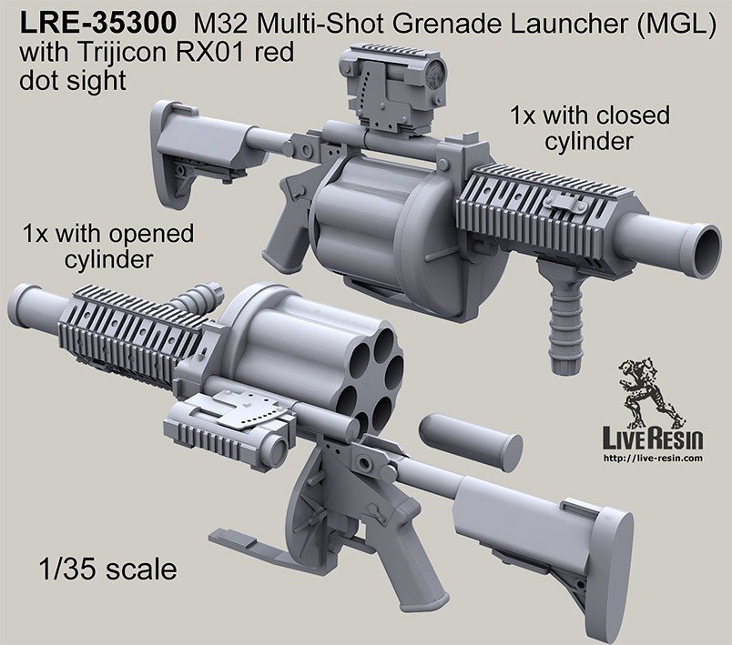 Live Resin[LRE35300]1/35 M32 擲弾銃(2丁) - M.S Models Web Shop