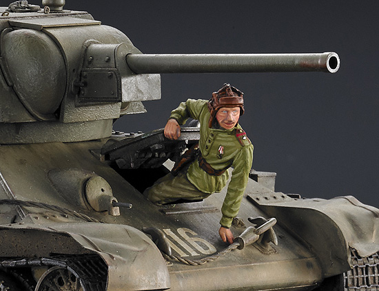 モデルアート[MFS-002]1/35 第2次大戦 ソ連戦車兵 - WWII Soviet Tank crew