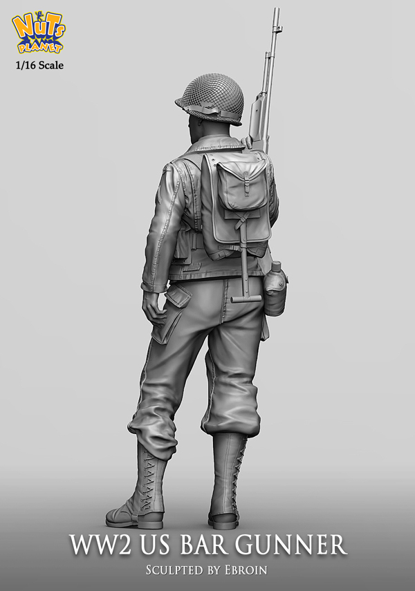 ナッツプラネット[NP-12007]1/16 WWII アメリカ陸軍BAR射撃手(120mm)