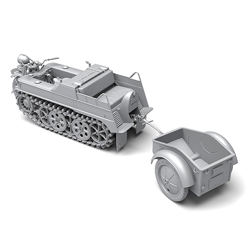 SOL MODEL[MM390]1/35 WWIIドイツSd.Kfz.2ケッテンクラートHK101 エンジン/トレーラー付(3D)