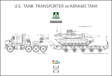 タコム[TKO5002X]1/72 米軍 M1070 & M1000 70トン 戦車運搬車w/M1A2 SEPエイブラムス TUSKII 主力戦車  初回限定生産版