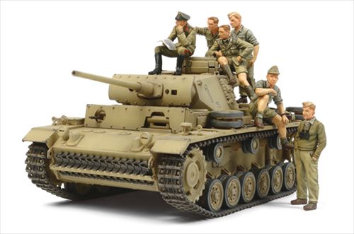 タミヤ[TAM32405] 1/35 ドイツIII号戦車L型 ロンメル野戦指揮セット （人形6体付き）